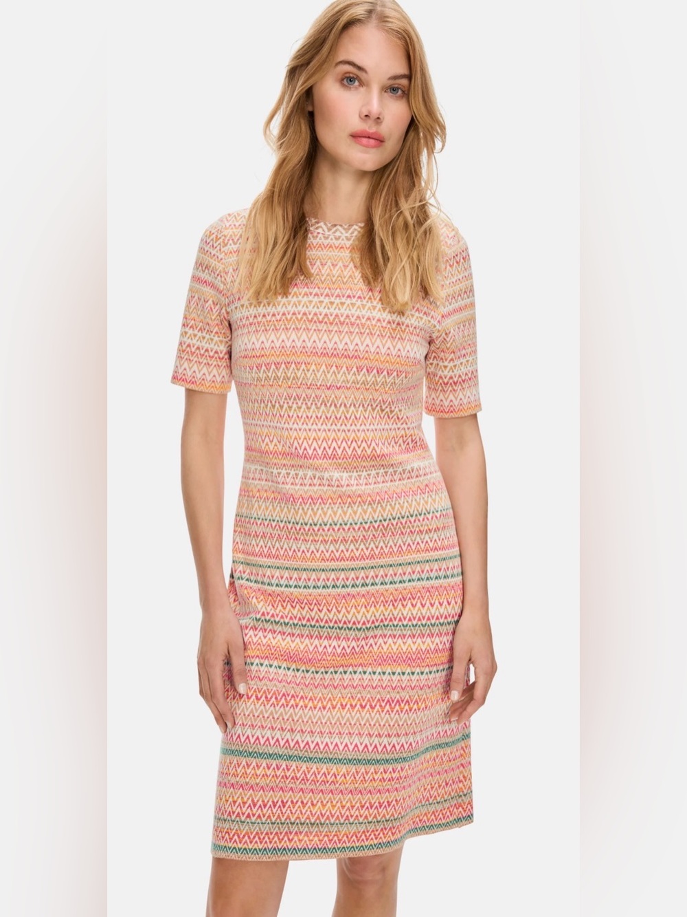 NWOT Marc Cain Knitted in Germany Designer Jumper Dress innLight Toffee Size 10